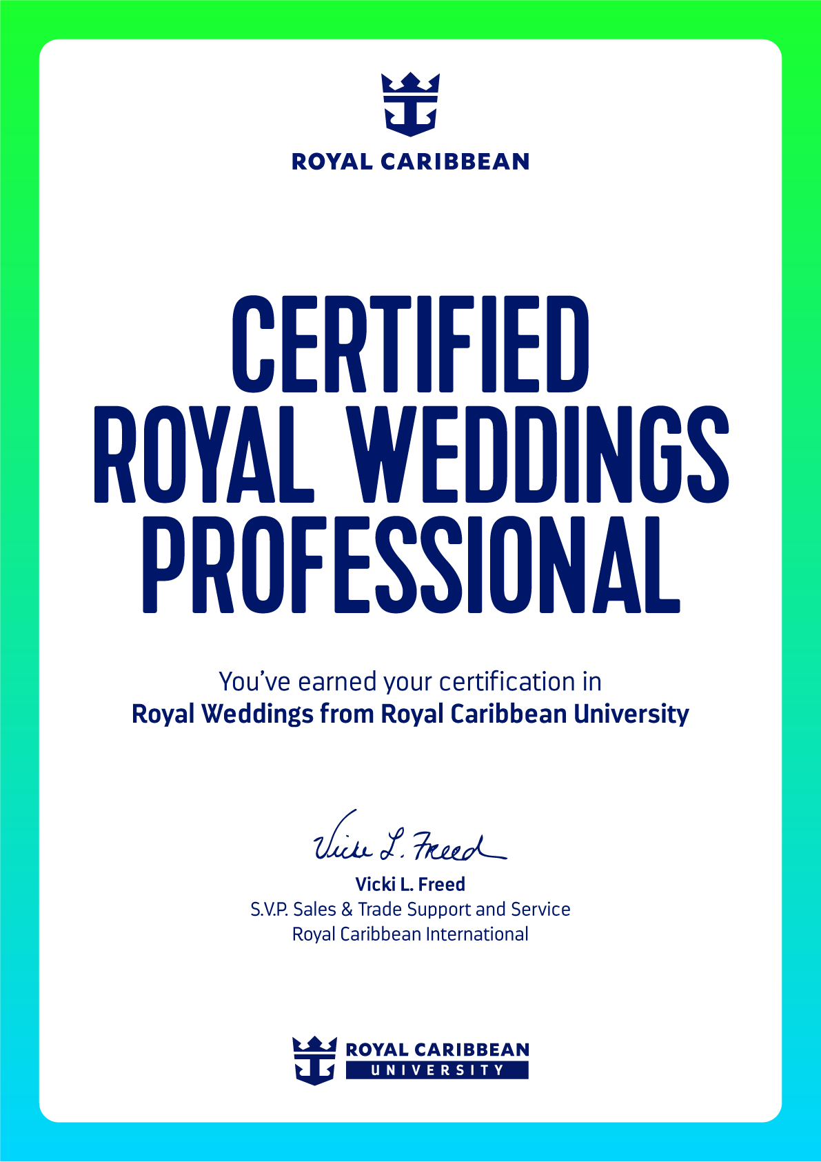 Certified Royal Weddings Professional